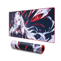 Redragon EISA P047 Alfombrilla de ratón para juegos de anime: superficie lisa de Lycra, base de goma antideslizante, resistente a derrames, duradera de 5 mm de grosor