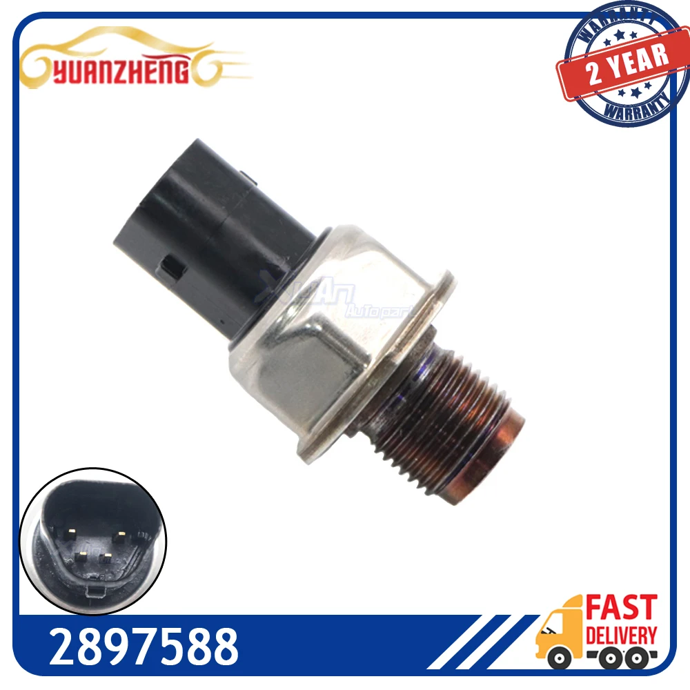 2897588 Fuel Rail Pressure Sensor for Cummins for Dodge RAM 2500 3500 4500 5500 Diesels 6.7L 2013 2014 2015 2016 2017