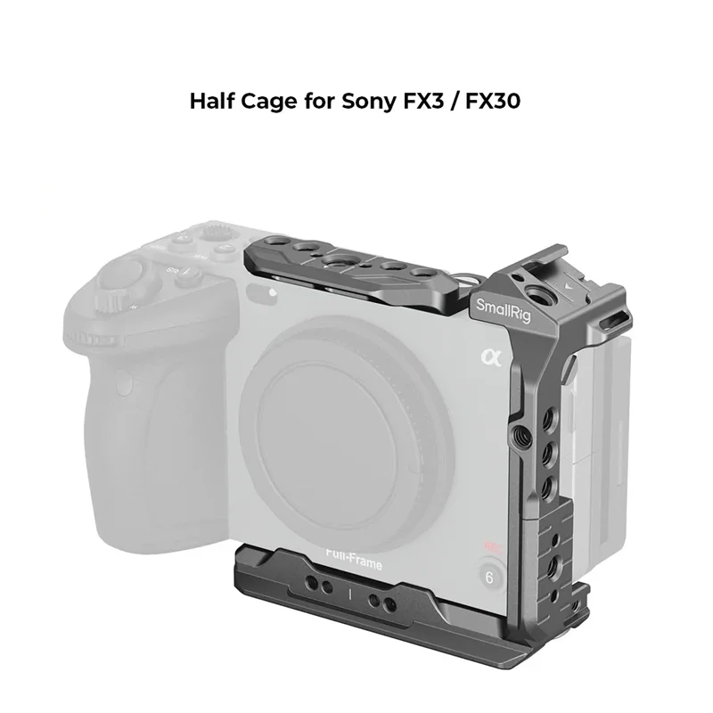 SmallRig 4772 HawkLock Quick Release Half Cage for Sony FX3 / FX30 Arca-Swiss Bottom Plate for DJI RS 3/RS 3 Pro/RS 4/RS 4 Pro