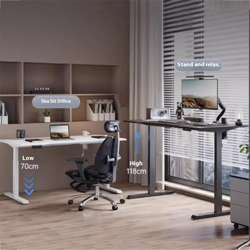 Working Designer Executive Table White Luxury Socket Adjustable Computer Desks Standing Study Mesa Para Computador Home Office