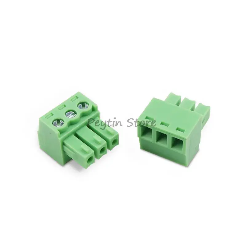 2Pcs KF2EDGK-3.81mm Spacing   2/3/4/5/6/7/8/9/11/12/13/14/16P Connection Terminal Connector Plug Green 300V 8A