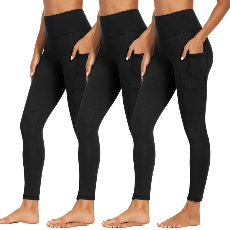​ ​ Mallas de Yoga de cintura alta para mujer, mallas elásticas para entrenamiento hasta el tobillo, ropa deportiva de moda para Fitness