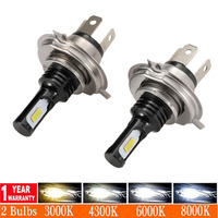 2Pcs LED CSP H4 H7 Headlight H11 H8 H9 H10 H1 H3 Car Fog Light Bulbs 9005 9006 Auto Driving Running Lamps 12000LM 80W 12V 24V