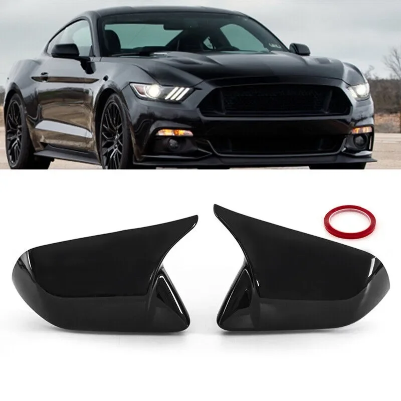 Rearview Mirror Cover Wing Cap For Ford Mustang 2015-2022 GT350 GT550 Exterior Door Rear View Case Trim Sticker Car Accessories