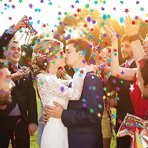 30-300 Stücke Waffen Konfettier Schüsse Launcher Tragbare Poppers Neujahrswaffe für Hochzeiten/Geburtstag 12 Hauptverkaufskanone - №4