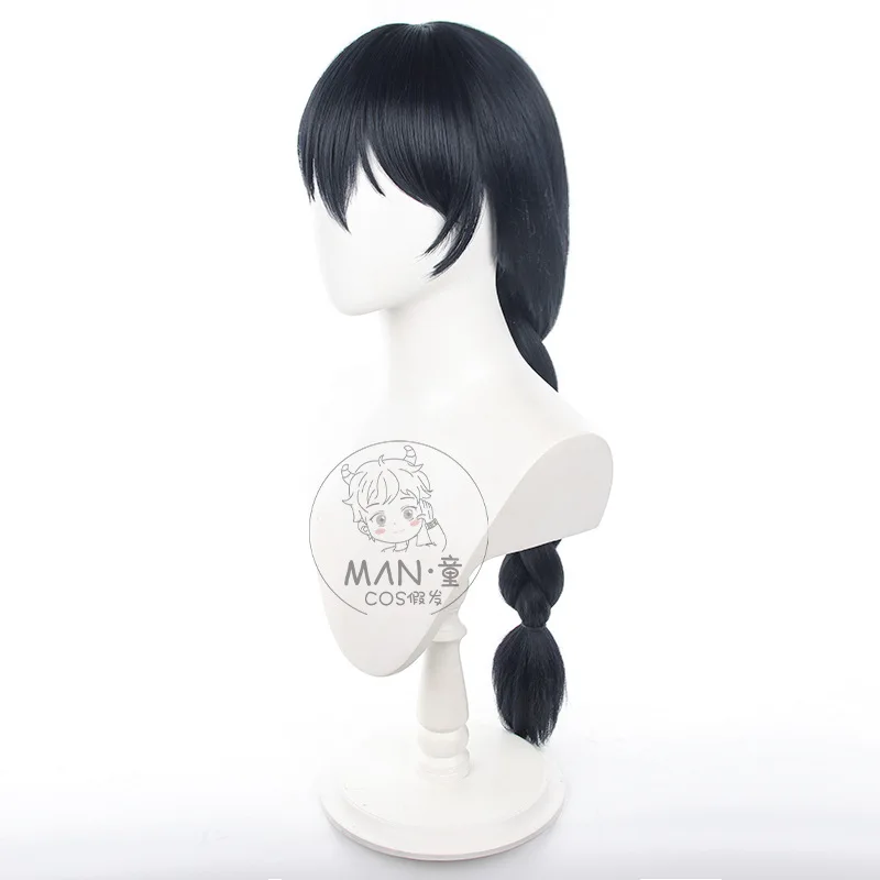 Jujutsu Kaisen Amanai Riko cosplay wig thick braided pigtails blue black Halloween gift
