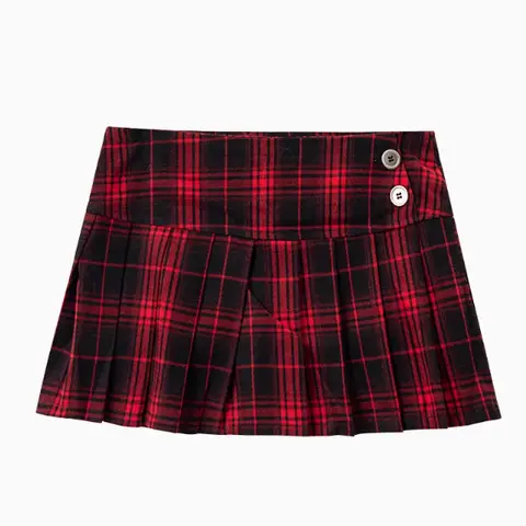 Summer Clothes Mini Skirts Woman Korean Fashion Short Skirts Women Low Rise Y2k Skirts Pleated Red Plaid Skirts Luxury Designer