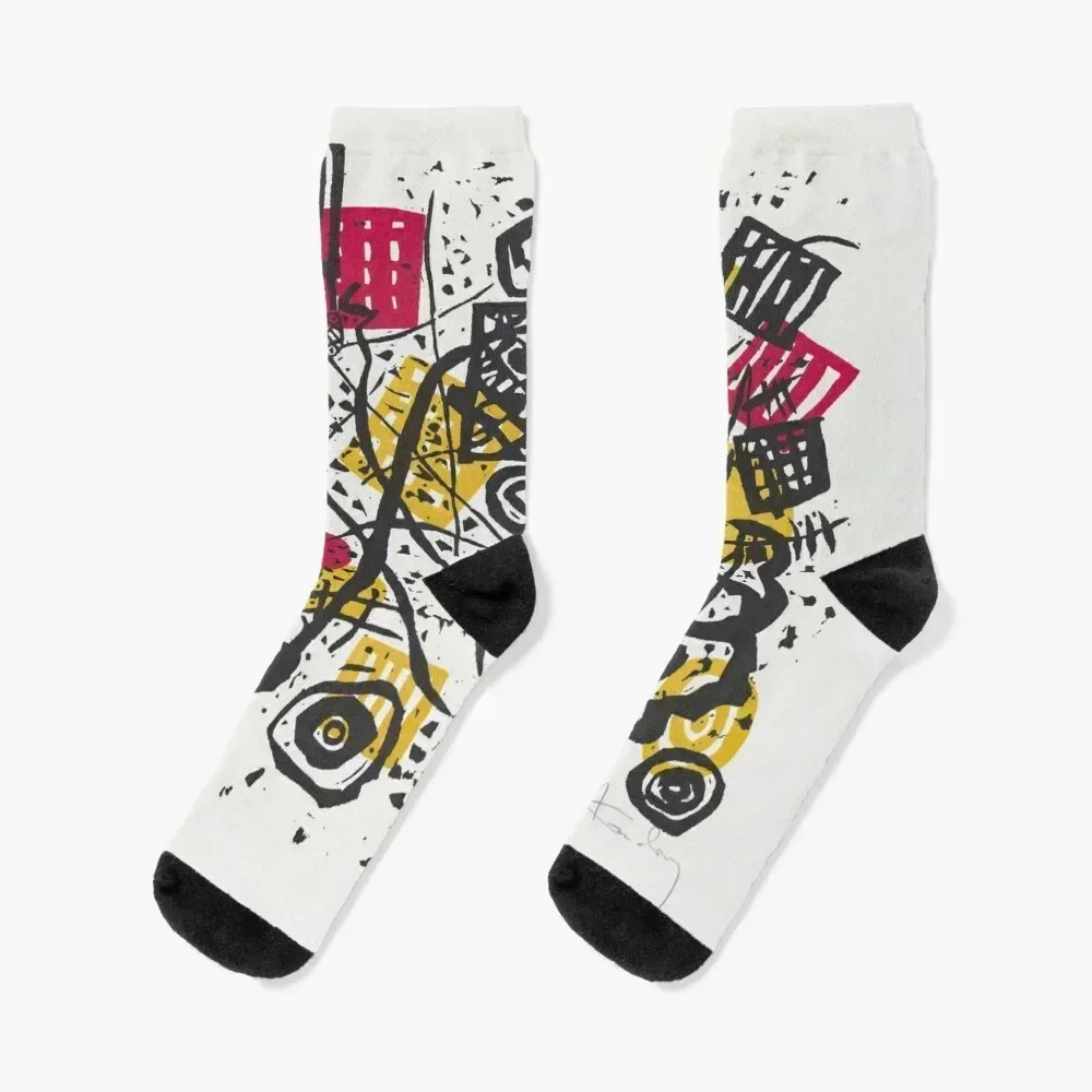 

Wassily Kandinsky small worlds, abstract artwork Socks floor cute soccer anti-slip sport Socks For Girls Men's