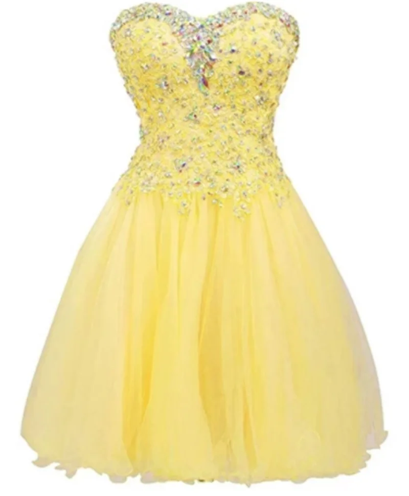 Bealegantom Sweetheart Neck krótkie sukienki na powrót do domu zroszony kryształowy cekin Backless Graudation bal Party suknia koktajlowa QA582