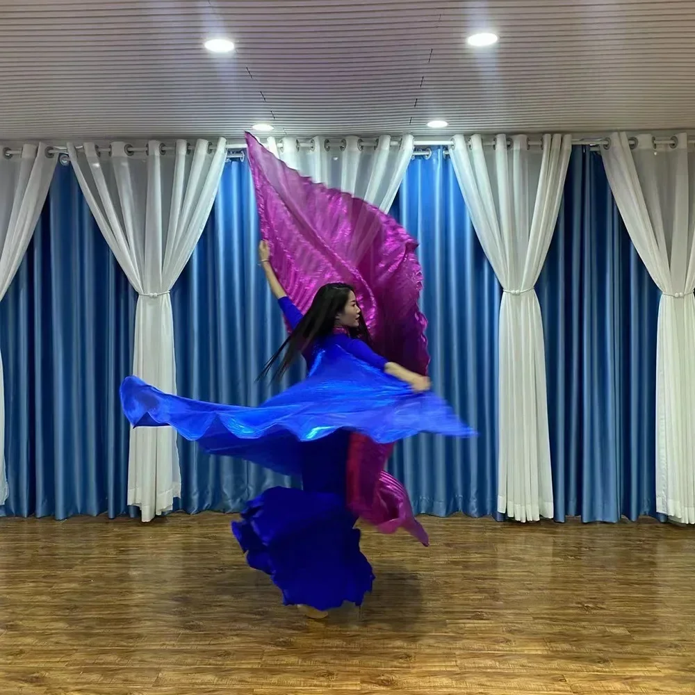 

Двойной цвет, крылья для выступлений, женский костюм для танца живота, крылья Исиды, детский аксессуар для танца живота, крылья для взрослых