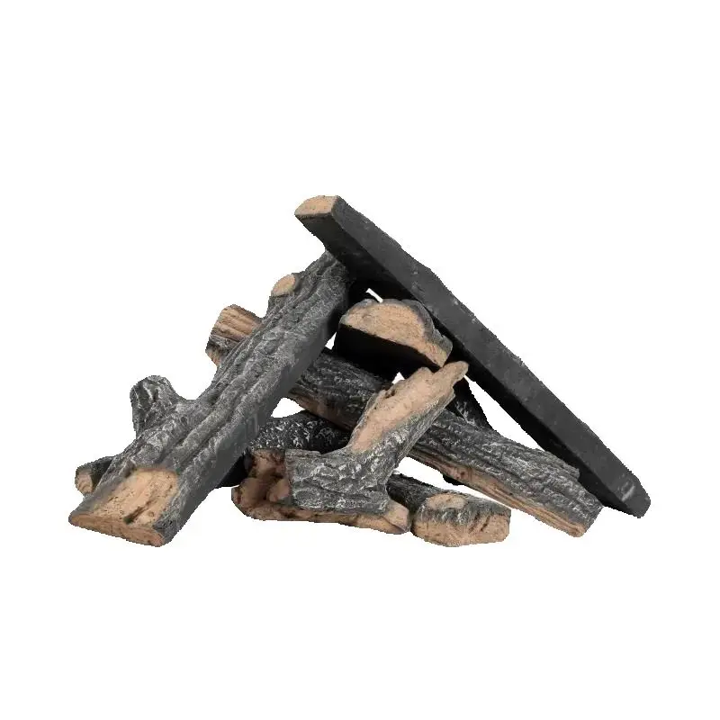 

SucceBuy 8 шт., дубовые бревно, газовый камин, керамика для камина, термостойкие деревянные бревно, газовые реалистичные бревна, штабелируемые деревянные ветки