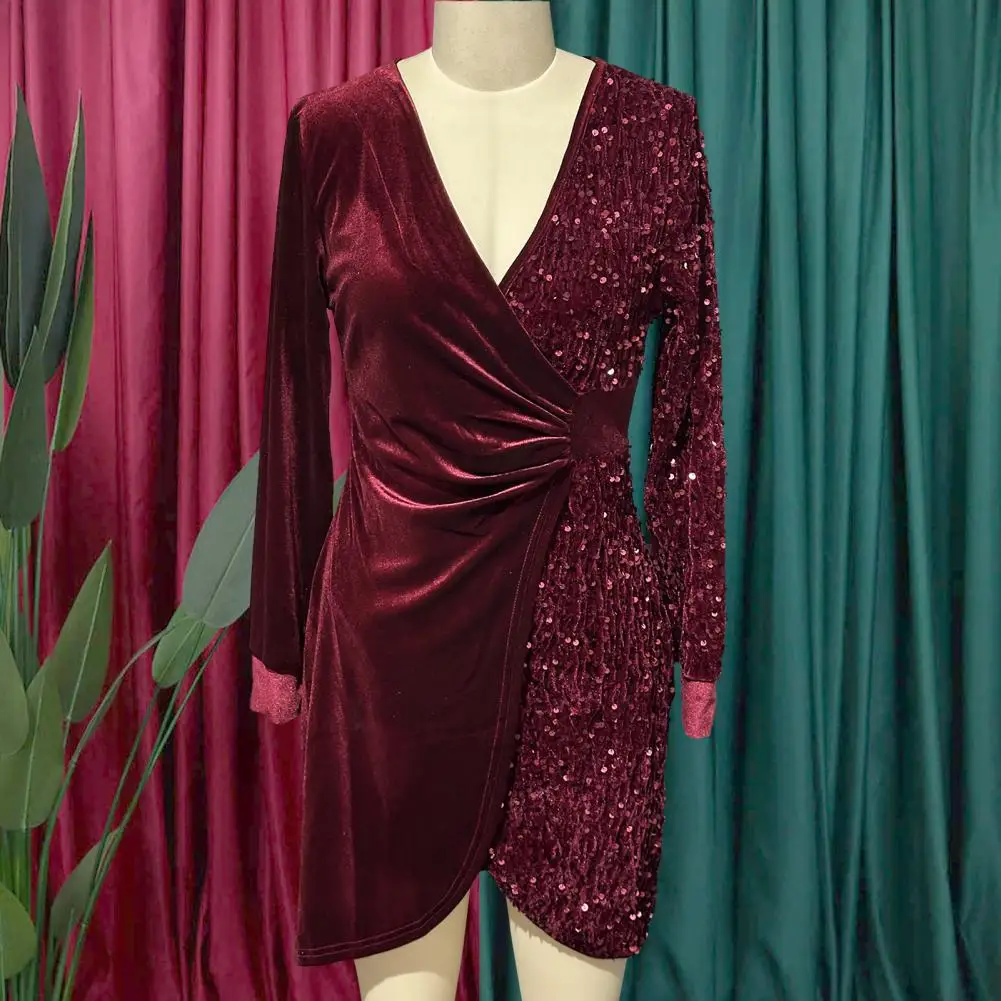 ヴィンテージベルベットパッチワークスパンコール高級ロングドレス レディース エレガント ボディコン プロムドレス 2025 秋冬 パーティー イブニングドレス