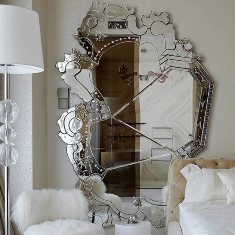 European Dressing Mirror Minimalist Hanging Funky Abnormity Design Mirror Irregular High End Design Spiegel Wand Home Products