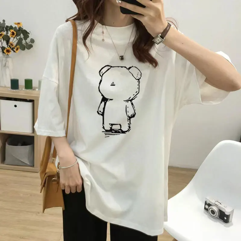 

Summer Cotton Nursing T-shirt Fashion Print Maternal Woman Breastfeeding Clothes Lactation Top Tees pregnancy 2024 New