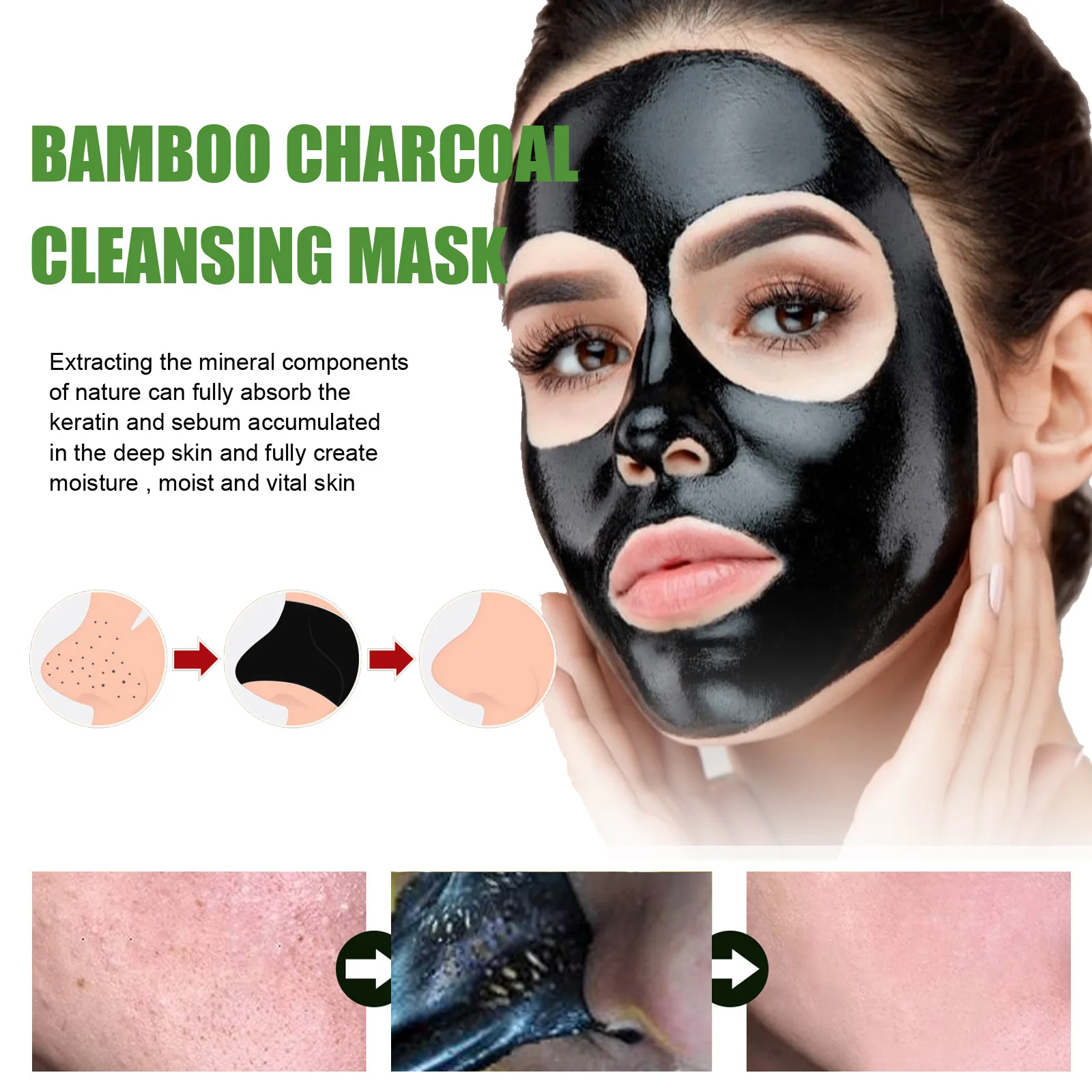 Nose Blackhead Remover Cream Peel Nasal Strips Deep Cleansing Shrink Pore Nose Black Dots Remove Stickers Skin Care Makeup