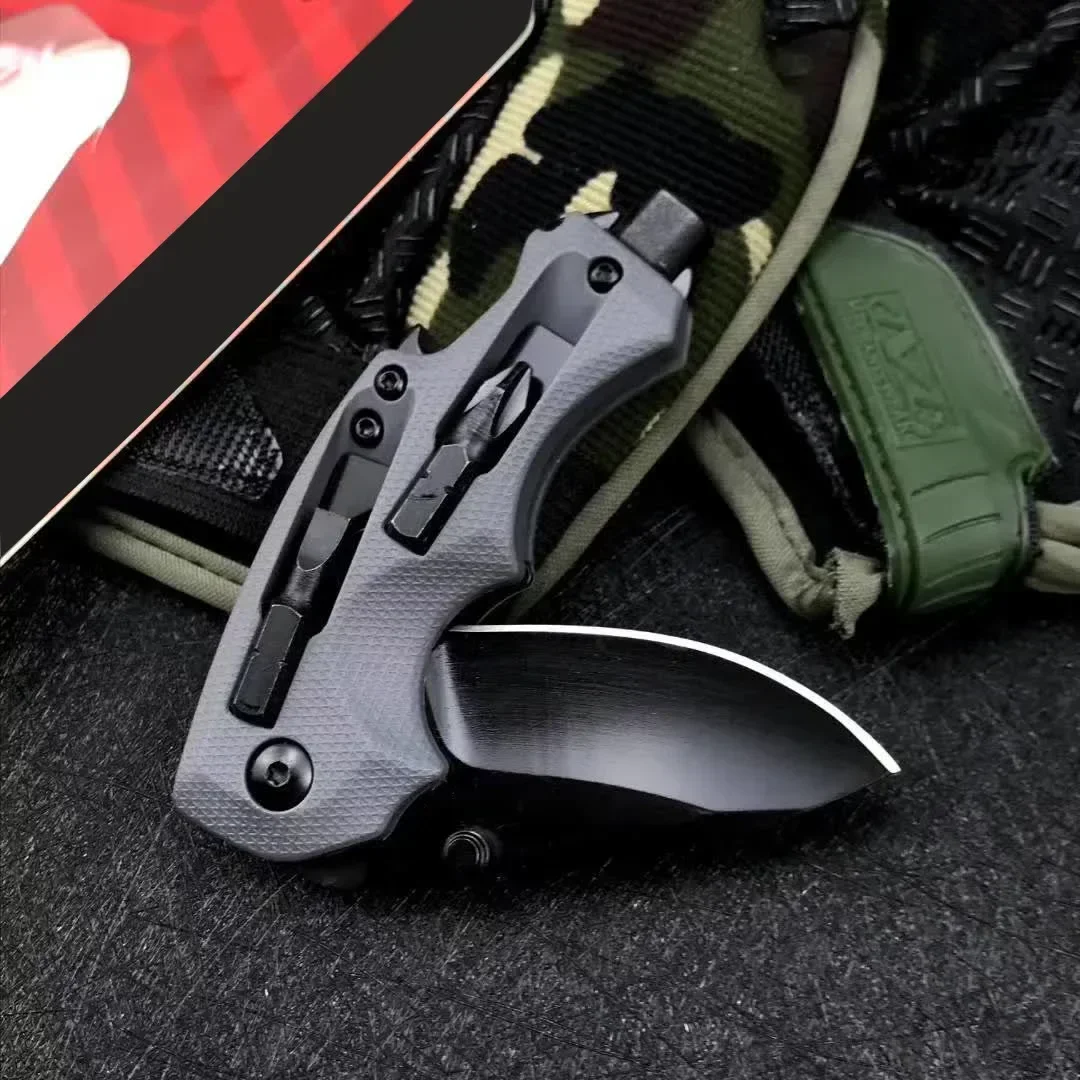8720 سكين خارجي قابل للطي صلابة عالية متعددة الوظائف فتاحة زجاجات EDC مع براغي