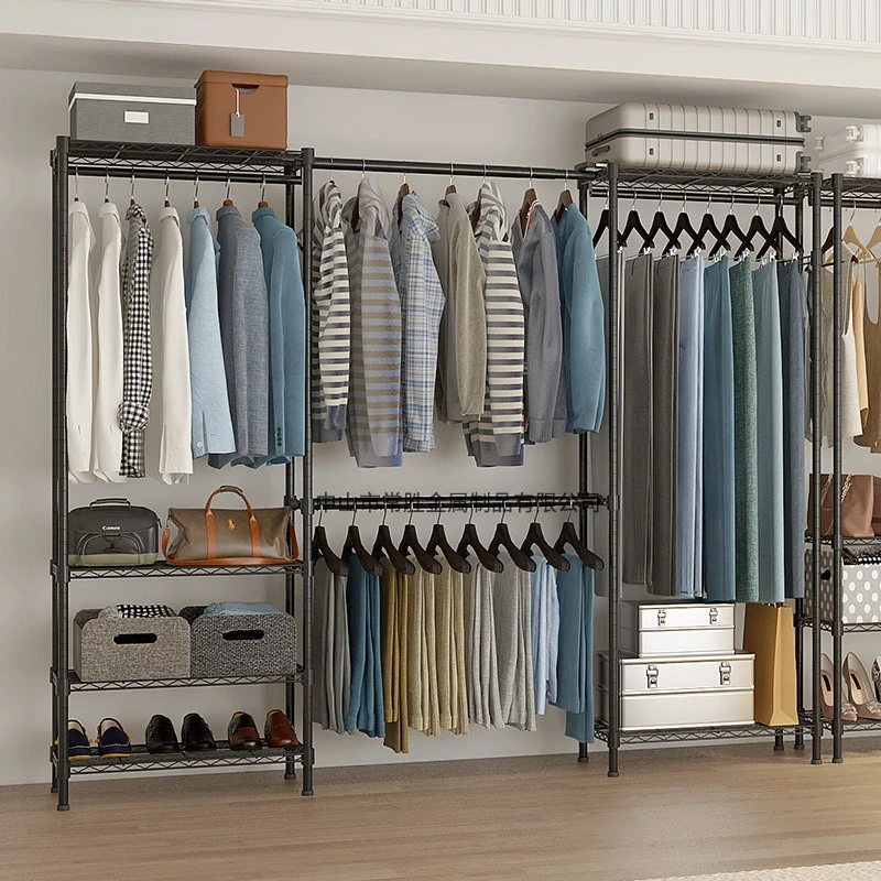 Multifunctional Hat Hanger Multi-layer Storage Shelf Cloakroom Clothes Retractable Wardrobe