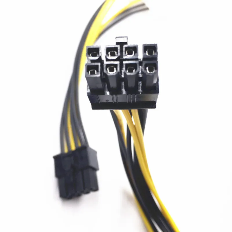 18cm 8Pin To Dual 4Pin Video Card Power Cord Y Shape 8 Pin PCI Express To Dual 4 Pin Molex Graphics Card Power Cable #280903