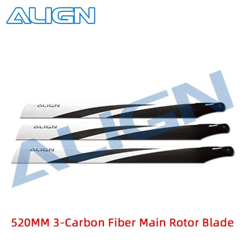 ALIGN 550E Airplane RC Helicopter 3-Carbon Fiber Propeller Main Propellers 520mm ALIGN Trex  replacement parts for