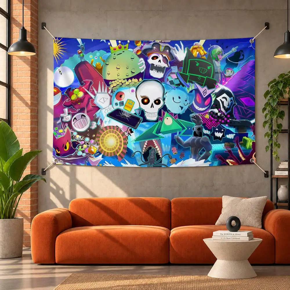 Game Geometry D-Dash Lite Flags Tapestries Outdoor Parties Bedrooms Living Rooms Dorm Rooms Wall Decor Banners Gifts