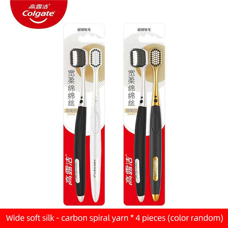 

Зубная щетка Colgate с широкой головкой, ультратонкая мягкая щетина, удобная ручка для ухода за нежными деснами
