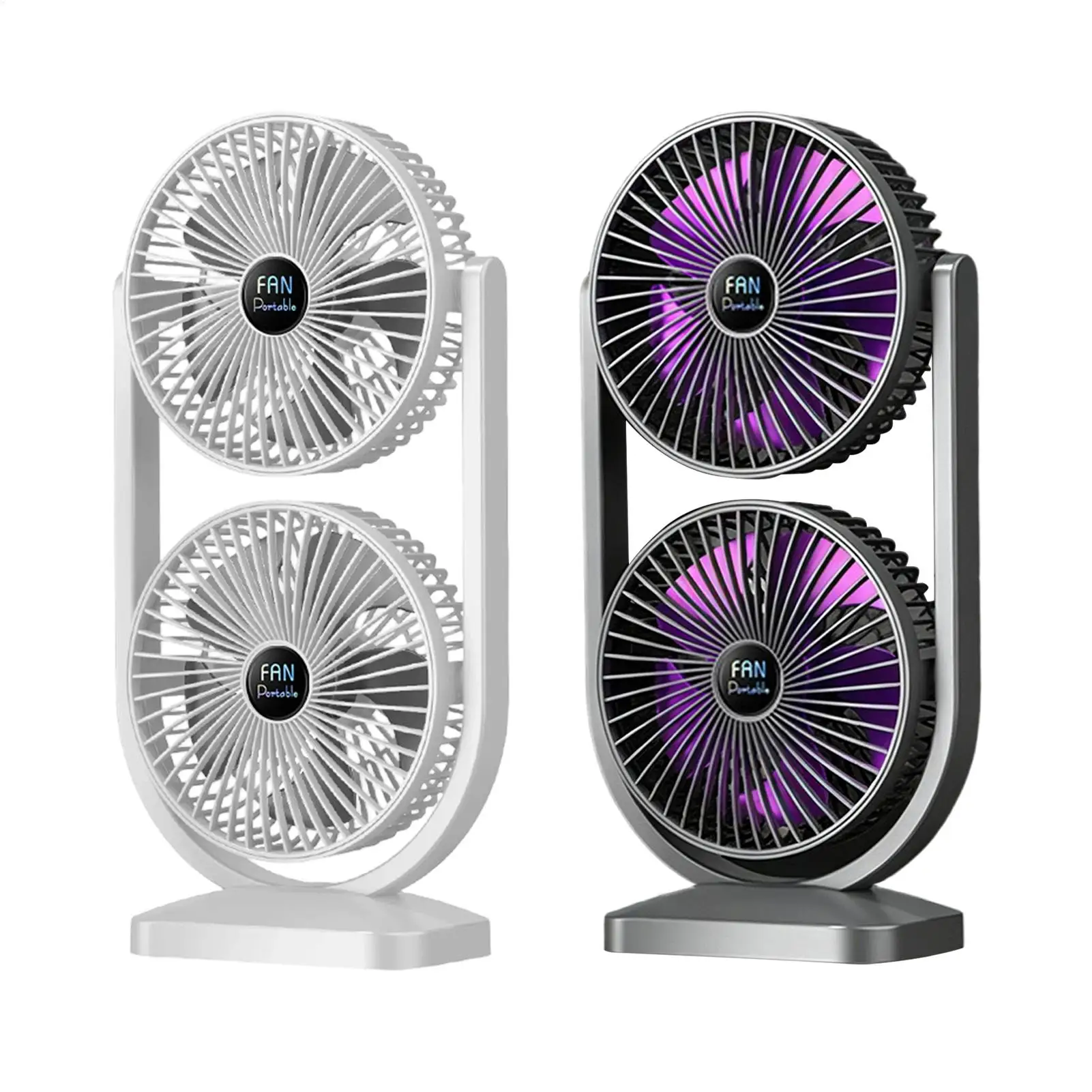 Desk Fan Rechargeable Portable Angle Rotation Personal Fan for Bedroom Dorm Home Work Outdoor Sports Sleep Summer Workers