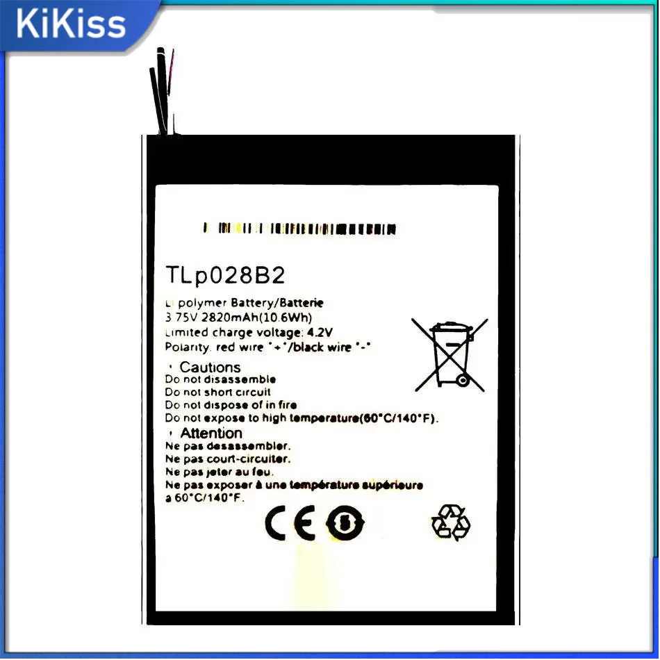 

Mobile Phone Battery Tlp028b2 For Alcatel One Touch For Tcl OT-8055 OT-8057 High Capacity 2820Mah