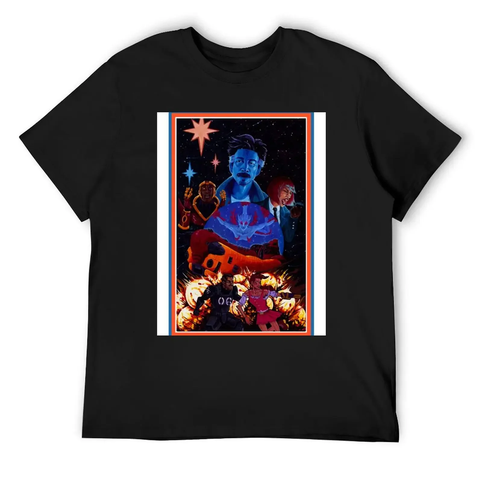 

Dimension 20 A Starstruck Odyssey - Scan of Hand-painted poster T-Shirt korean fashion plain fitted t shirts for men