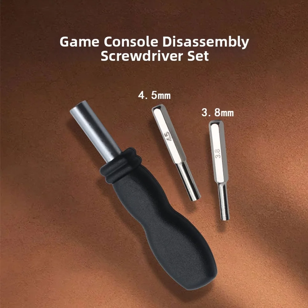 Alloy Tool Steel Screwdriver Kit 3.8mm 4.5mm Magnetic Sleeve Bits Set For Game Console Disassembly Repair