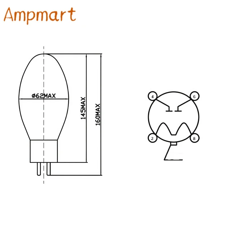 Linlai 274B‑D Vacuum Electron Rectifier Valve HIFI Tube for Audio Amplifier Power Part 1PC