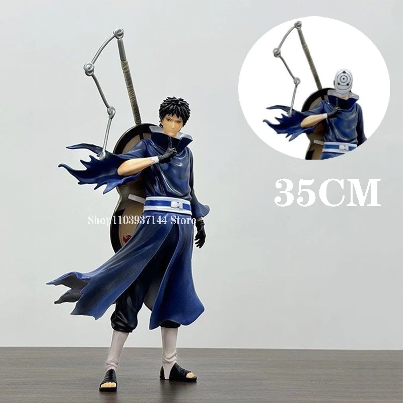 

35m Anime Uchiha Obito Figurine Gk NARUTO Statue Decoration Obito Figure Double-headed Model PVC Collection Desktop Toys Gift