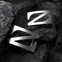 Minimalist Pure Titanium Letter Belt Buckle Men's and Women's Luxury Gift