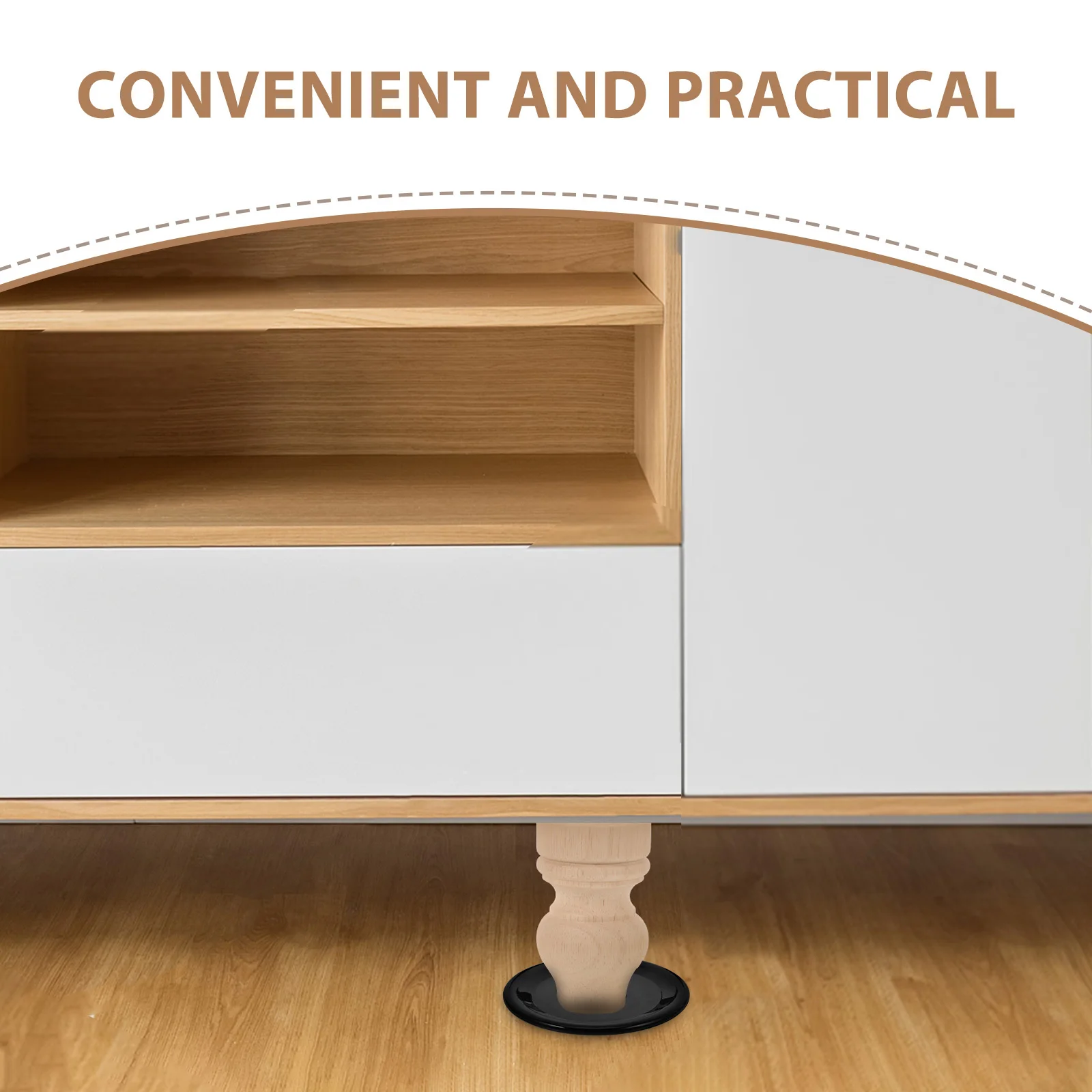 

8Pcs Furniture Grippers Anti Slid Pads Non Slip Coasters for Chairs Cabinets and Tables Home Office Use Round Furniture Pads