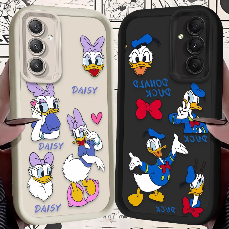 Luxus Disney Donald Duck Daisy Hülle für Samsung Galaxy A35 A55 A15 A25 A16 A06 A05 A05S A24 A13 A23 A12 A22 A32 A52 A71 A51 4G