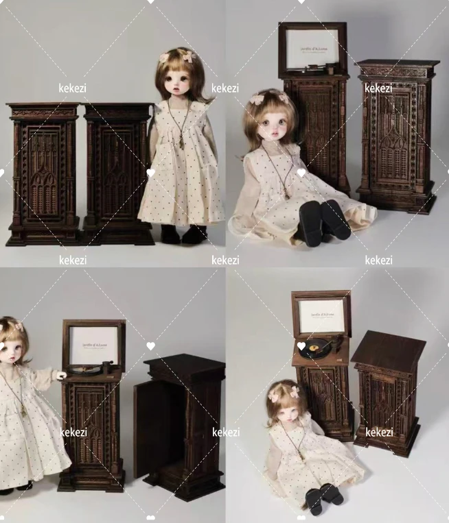Miniaturie Dollhouse Furniture Storage Cabinet, Garden Rack, Staircase DIY Material Package Blythe New Diy Miniature Dollhouse