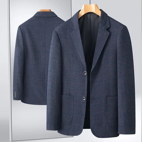 Imagen 2 del producto Nuevo Blazer para hombre, moda informal de negocios de mediana edad, ropa profesional, traje informal holgado de estilo británico, subtendencia para las cuatro estaciones
