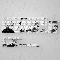 Teclas Kaneki Ken con tema Tokyo Ghoul de 130 teclas, tapa de tecla fresca, perfil de cereza PBT para teclado mecánico Cherry MX 61 63 64 68 87 104