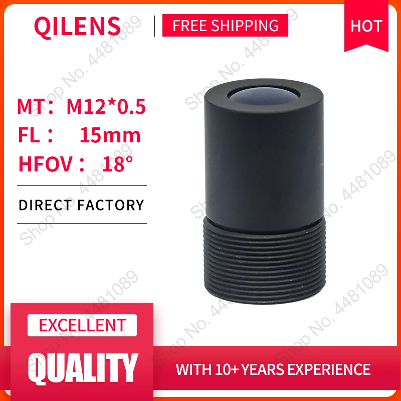 

QILENS CCTV Lens M12 15mm for Security 720P 1080P HD Mini Cameras Pinhole Lens