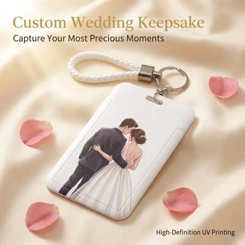 HD Printing ID Cards Holder Custom And Lanyard Badge PVC Holder Personal Tailor Your Own Photo Company Logo Custom Festival Gift
