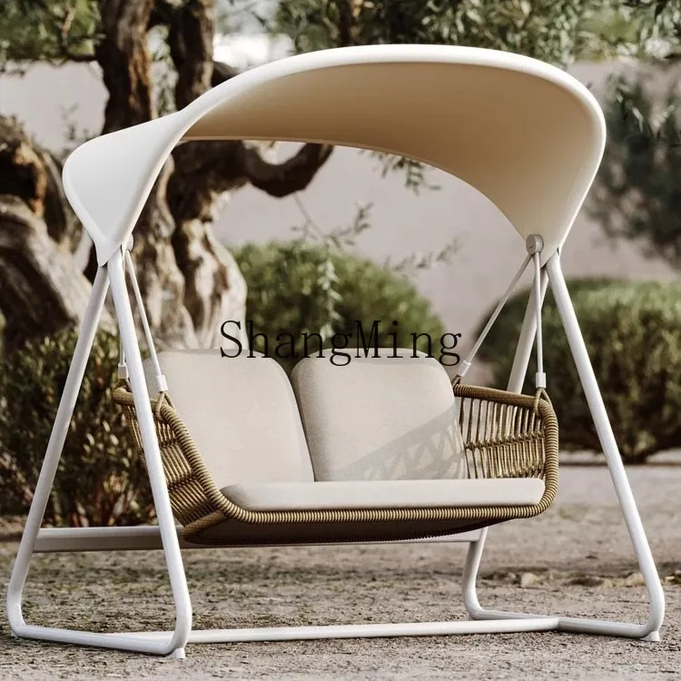 

FG Outdoor Garden Swing Hanging Chair Hanging Basket Cradle Hanging Internet celebrity Waterproof Sunscreen Single Double I