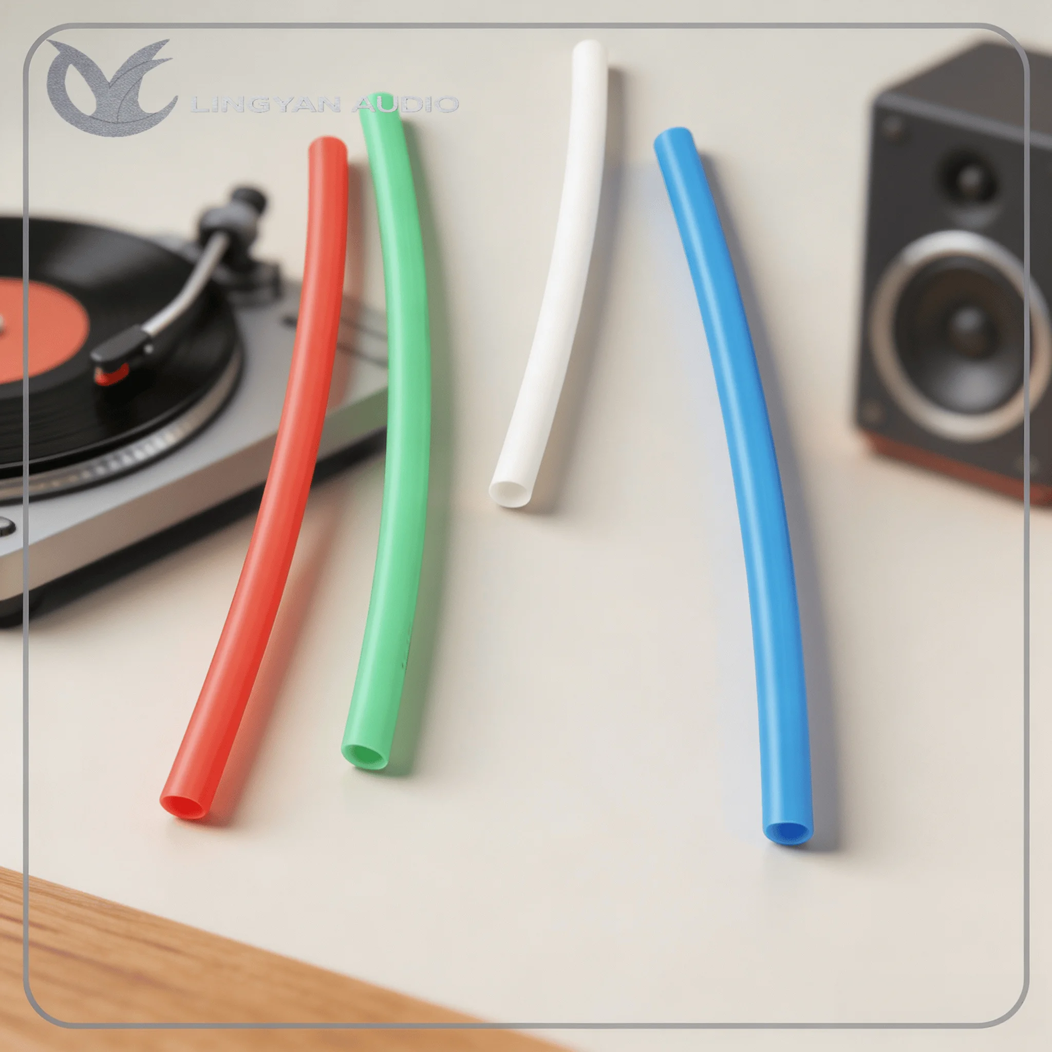 Color Heat Shrink Tubing Connector Set 8PCS Gold Plated Spring Terminals for Turntable Headshell Cartridge Wiring Upgrade