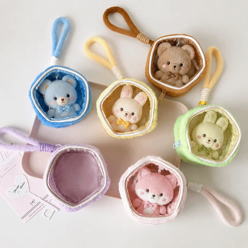 Durable Display Ita Bag Clear Waterproof Mini Display Pouch Dustproof Carrying Bag Dolls