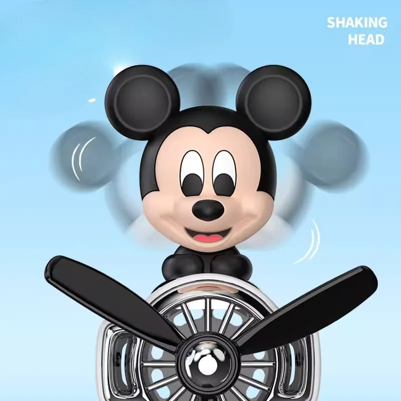 Disney balançando cabeça mickey minnie carro aromaterapia ar condicionado saída de ar decoração interior do carro ornamento presente