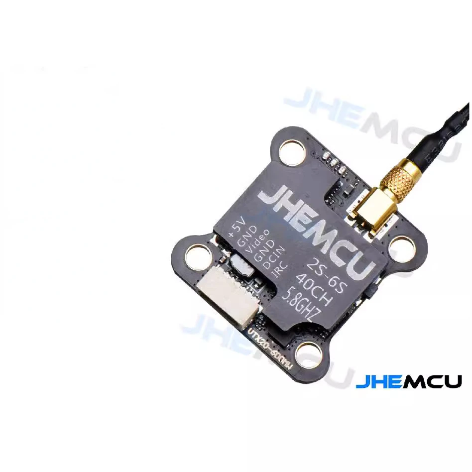 Video Transmitter JHEMCU VTX20-600 FPV Transmigration of Aircraft Images 5.8G 600W 2-6S Support OSD IRC Parameter Tuning Parts