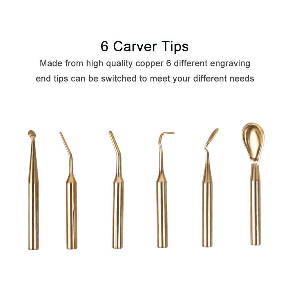 SYJH Electric Wax Carving Double Carving Pen Digital Display Electric Waxer With 6Pcs Carving Wax Knife Tips For Dental Lab Tool