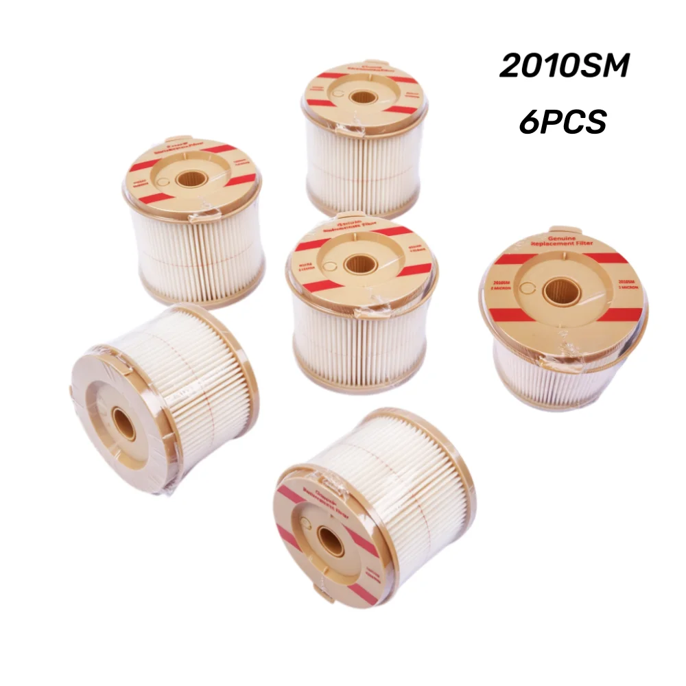 6PCS 2010SM Fuel Filter Element For 500FG 500FH Diesel Engine Fuel Filters Water Separator Replacement 2010TM 2010PM
