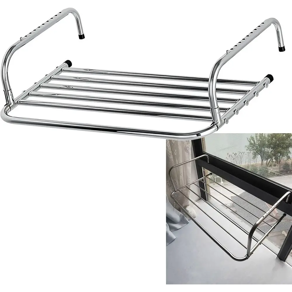 

Space-Saving Stainless Steel Retractable Laundry Rack for Indoor and Outdoor Use, Multifunctional for Clothes and Towel Drying (