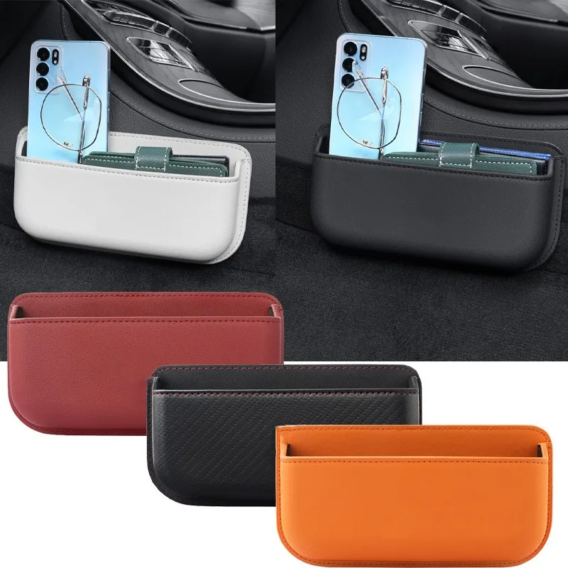 

Universal Car Seat Back Storage Box Center Console/Door Organizer Box Multifunction Leak-proof Sticky Pouch In Collecting Pocket