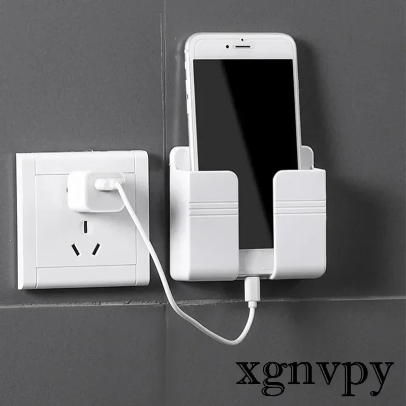 xgnvpy Charger Rack Shelf Wall Mounted Mobile Phone Charging Holder Multifunction Bracket Self Adhesive Universal Stand