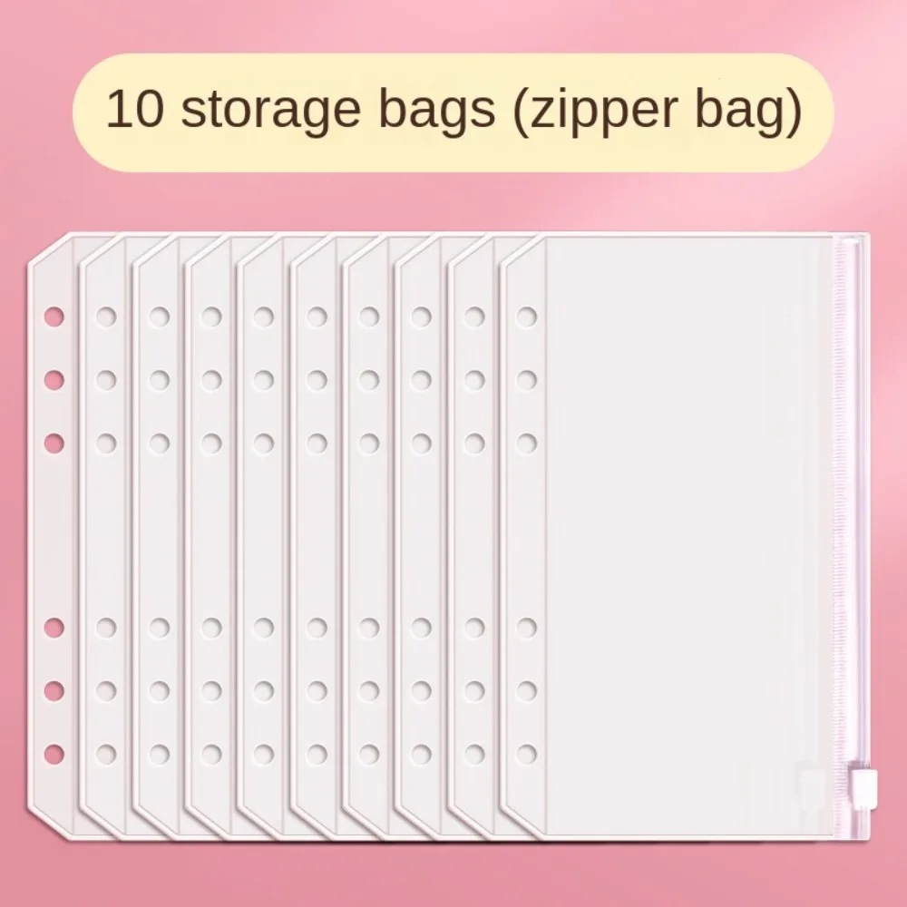 100 Sheets Saving Money Binder PU Leather Refillable Planner Organizer Portable Cash Envelopes Budget Binder Stationery